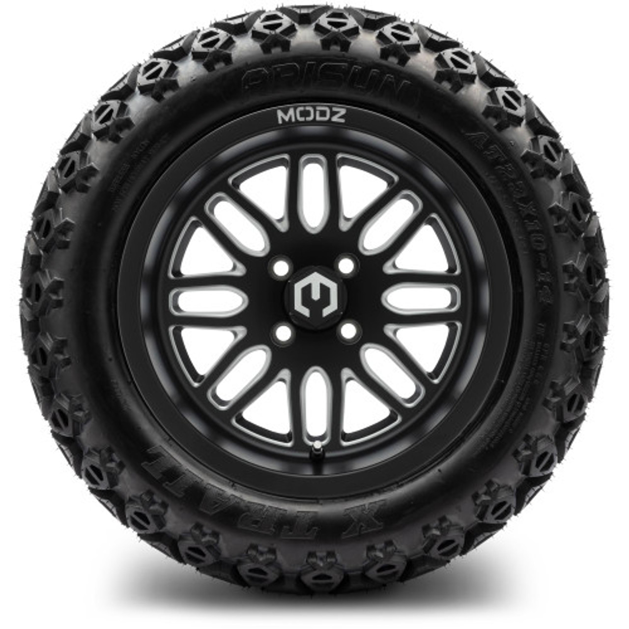 MODZ 14" Mayhem Matte Black with Ball Mill Wheels & Off-Road Tires Combo