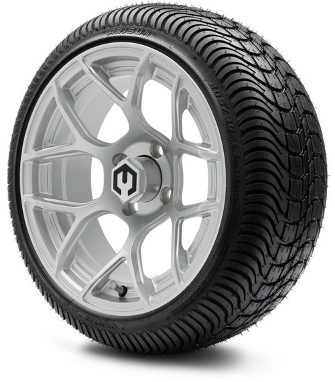 MODZ 14" Renegade Silver Wheels & Street Tires Combo