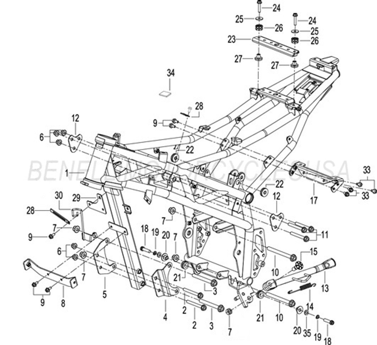 Benelli TNT 135 Frame