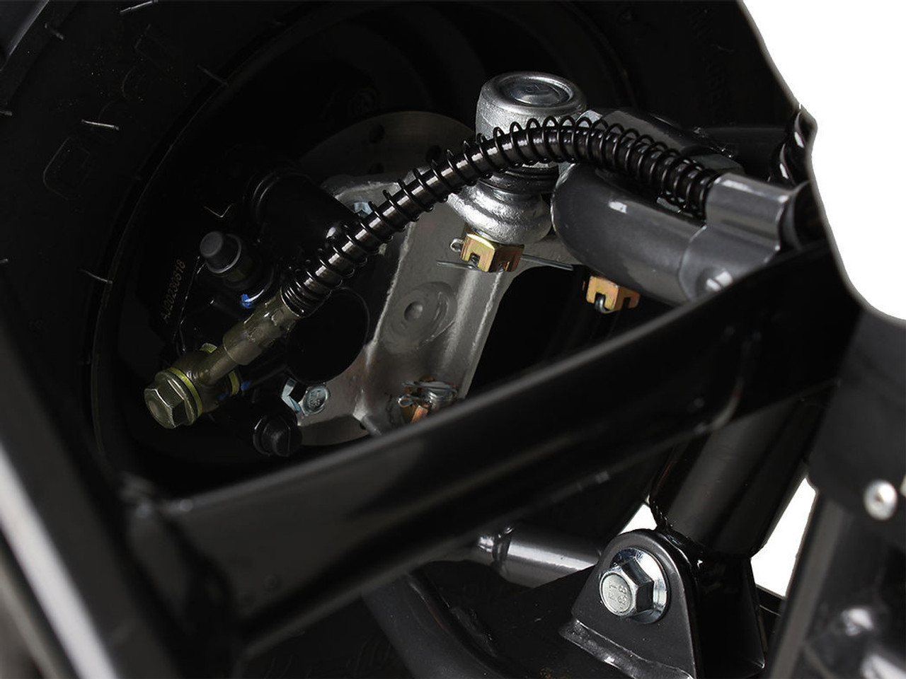 The image showcases the Syx Moto SY70, a sleek and rugged off-road motorcycle designed for young riders and adventure enthusiasts. The bike features a modern grey color scheme with upgraded plastics, a robust frame, and aggressive off-road tires. Key details include the 70cc engine, hydraulic disc brakes, and ergonomic design elements like the easy-reach brake levers and redesigned thumb throttle. The image highlights the bike's durability, performance, and user-friendly features, making it an ideal choice for off-road adventures.