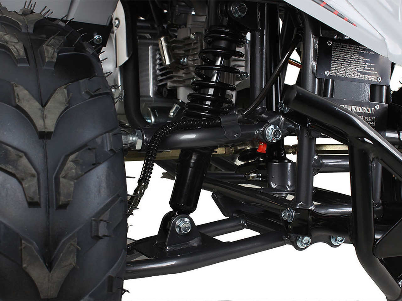 The image showcases the Syx Moto SY70, a sleek and rugged off-road motorcycle designed for young riders and adventure enthusiasts. The bike features a modern grey color scheme with upgraded plastics, a robust frame, and aggressive off-road tires. Key details include the 70cc engine, hydraulic disc brakes, and ergonomic design elements like the easy-reach brake levers and redesigned thumb throttle. The image highlights the bike's durability, performance, and user-friendly features, making it an ideal choice for off-road adventures. The image showcases the Syx Moto SY70, a sleek and rugged off-road motorcycle designed for young riders and adventure enthusiasts. The bike features a modern grey color scheme with upgraded plastics, a robust frame, and aggressive off-road tires. Key details include the 70cc engine, hydraulic disc brakes, and ergonomic design elements like the easy-reach brake levers and redesigned thumb throttle. The image highlights the bike's durability, performance, and user-friendly features, making it an ideal choice for off-road adventures.