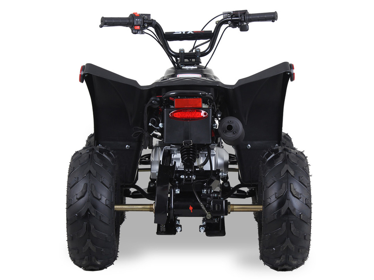 The image showcases the Syx Moto SY70, a sleek and rugged off-road motorcycle designed for young riders and adventure enthusiasts. The bike features a modern grey color scheme with upgraded plastics, a robust frame, and aggressive off-road tires. Key details include the 70cc engine, hydraulic disc brakes, and ergonomic design elements like the easy-reach brake levers and redesigned thumb throttle. The image highlights the bike's durability, performance, and user-friendly features, making it an ideal choice for off-road adventures. The image showcases the Syx Moto SY70, a sleek and rugged off-road motorcycle designed for young riders and adventure enthusiasts. The bike features a modern grey color scheme with upgraded plastics, a robust frame, and aggressive off-road tires. Key details include the 70cc engine, hydraulic disc brakes, and ergonomic design elements like the easy-reach brake levers and redesigned thumb throttle. The image highlights the bike's durability, performance, and user-friendly features, making it an ideal choice for off-road adventures.