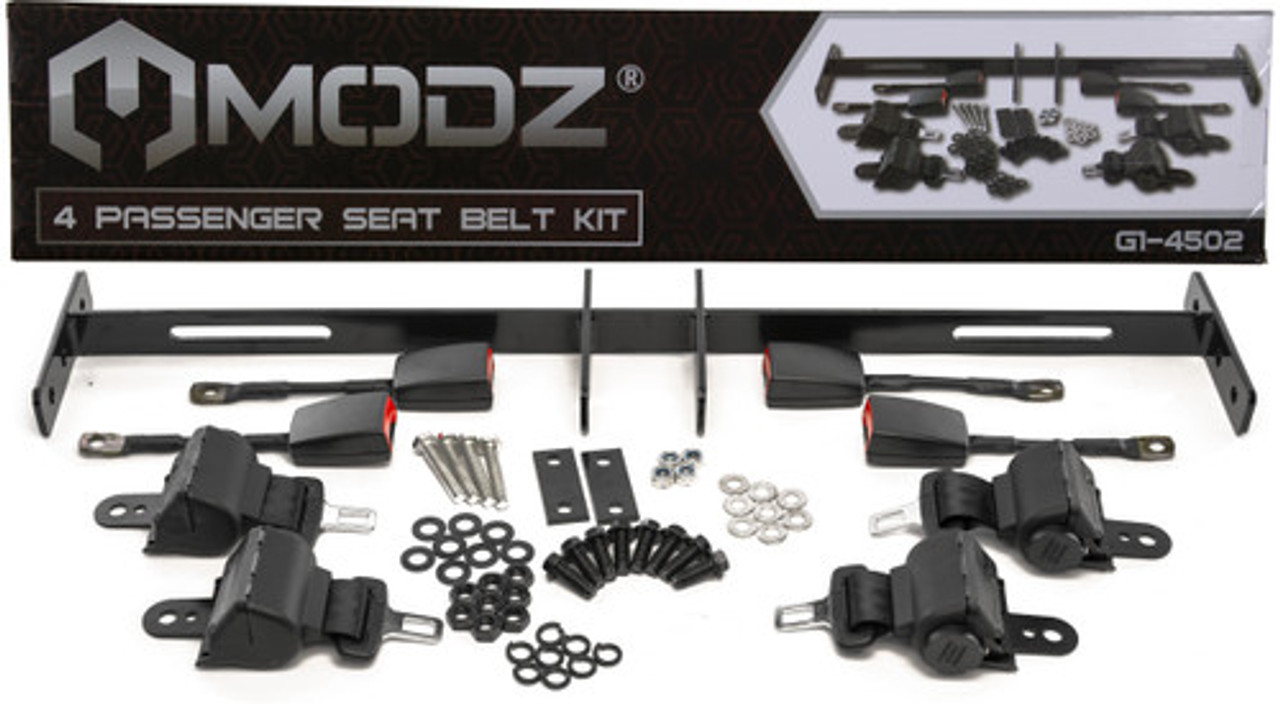MODZ Universal Golf Cart Retractable Seat Belt Combo (4 Belts)