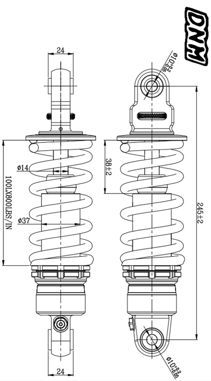 DNM Rear Shock – 245mm