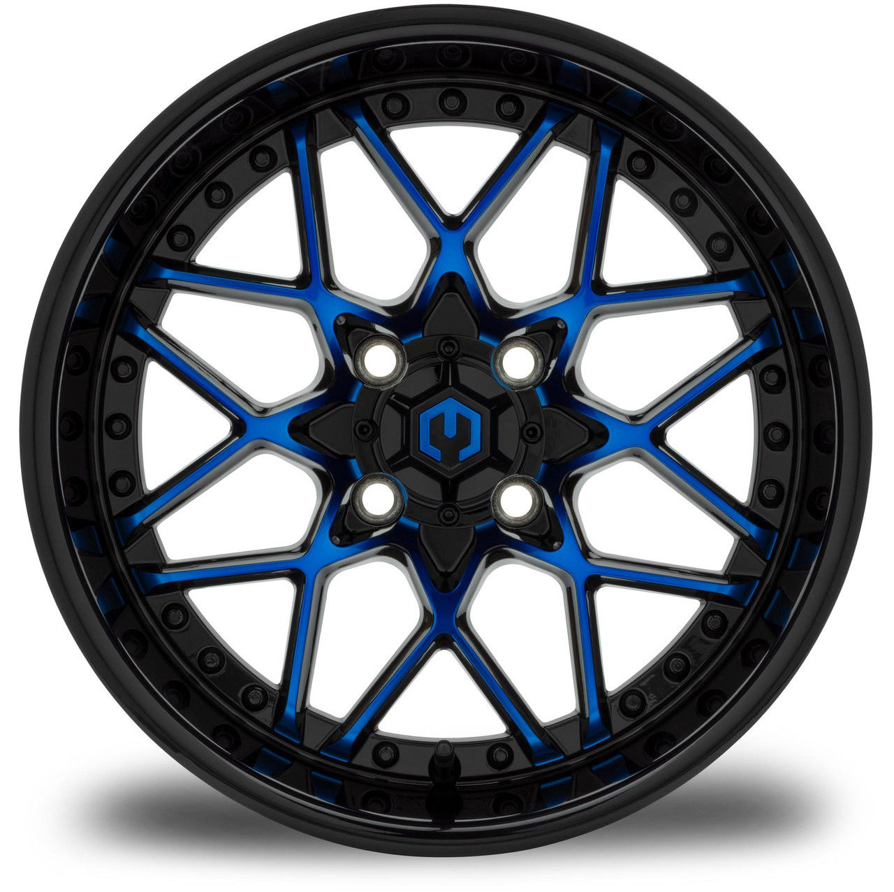 MODZ Formula Blue and Black 15" Golf Cart Wheel