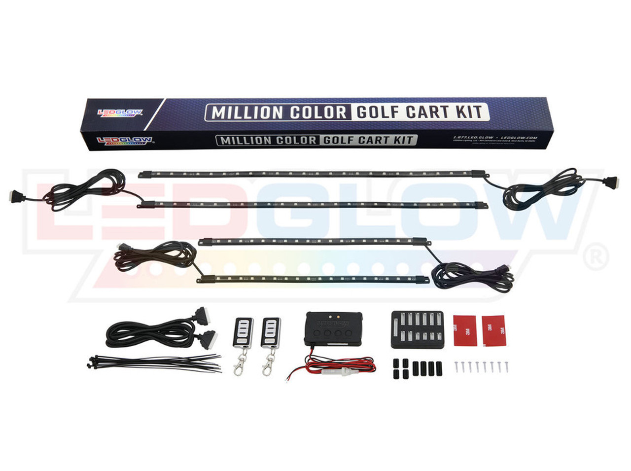 Million Color Expandable LED 4-Seater Golf Cart Underbody Lighting Kit