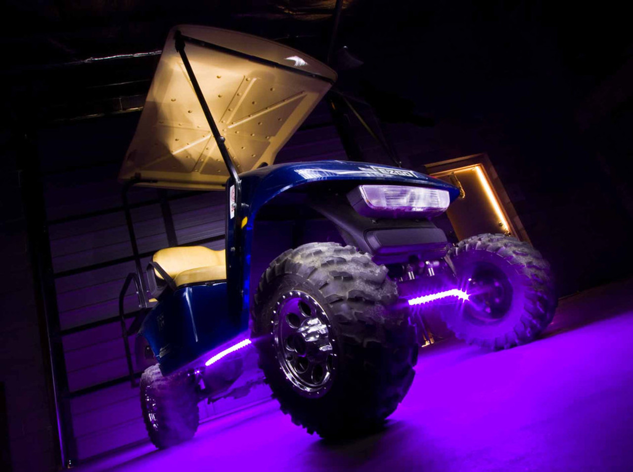 4pc Purple LED Golf Cart Underbody Lighting Kit