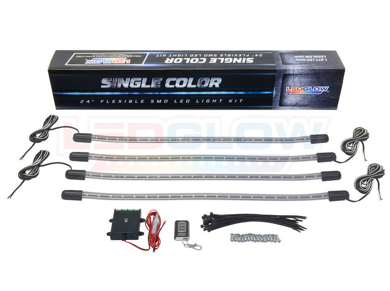 4pc White LED Golf Cart Underbody Lighting Kit