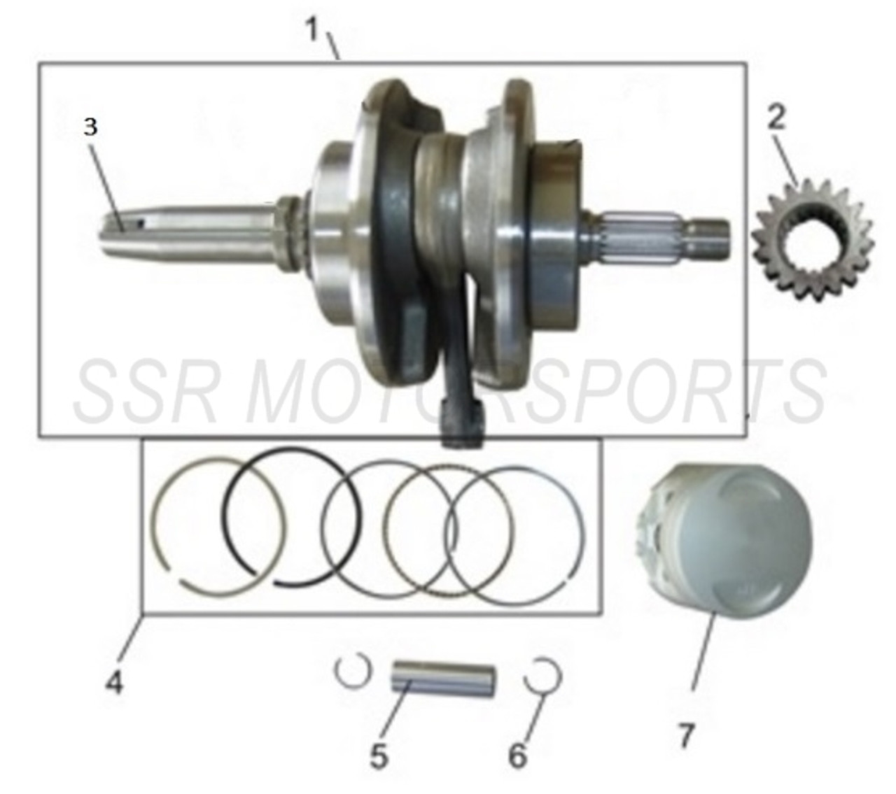Crankshaft Assembly for SSR SR150, XD150