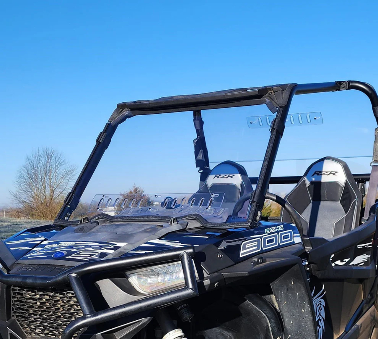 Polaris RZR 900 - 1 Pc Windshield with Clamp and Vent Options