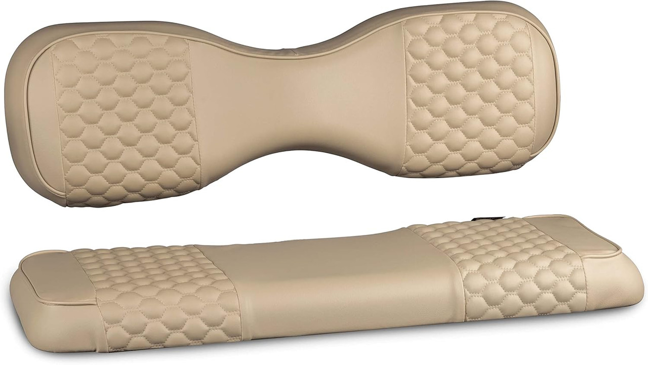 MODZ® RC Custom Golf Cart Rear Seat Covers - Khaki Base