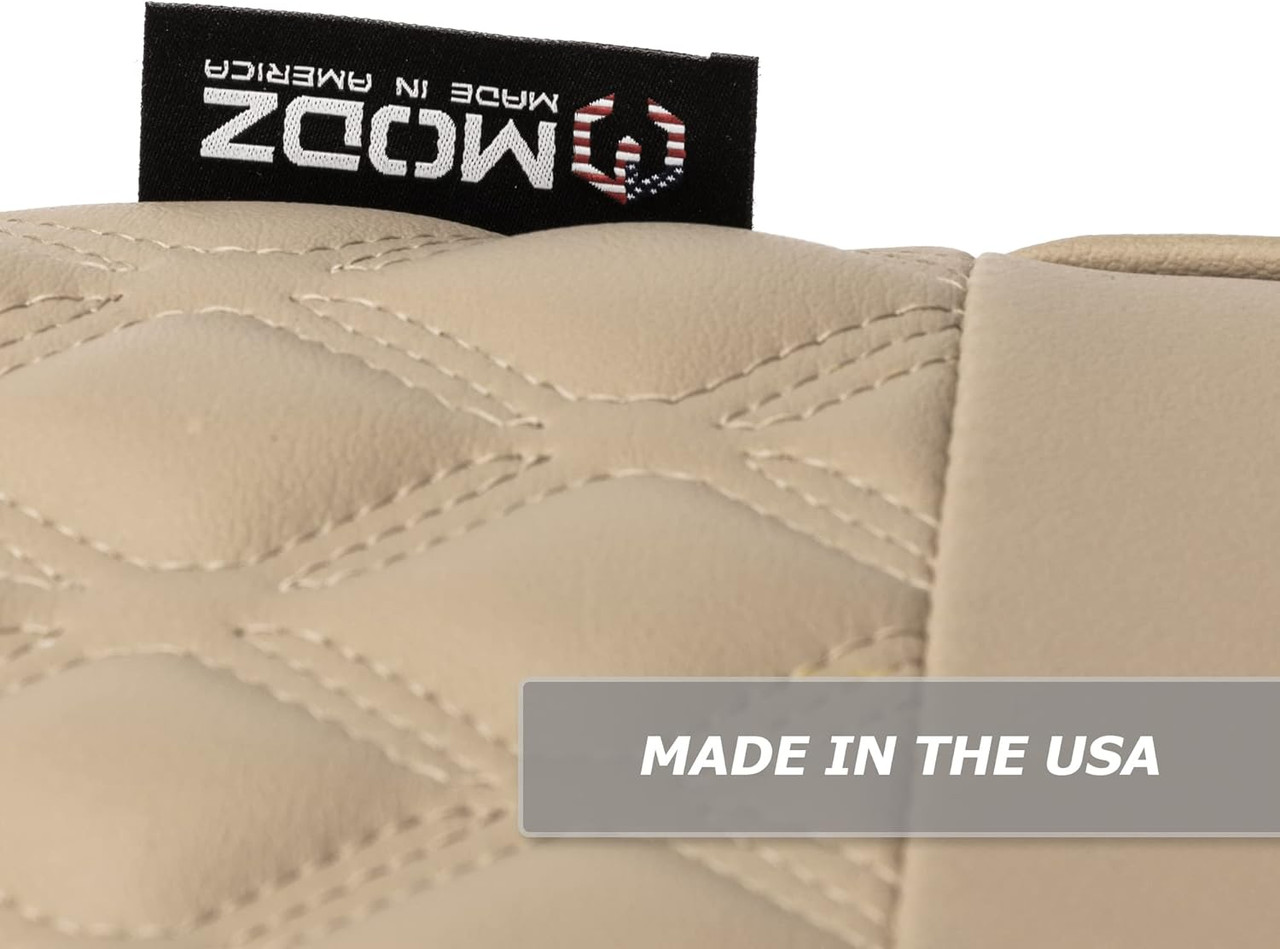 MODZ® RC Custom Golf Cart Rear Seat Covers - Khaki Base