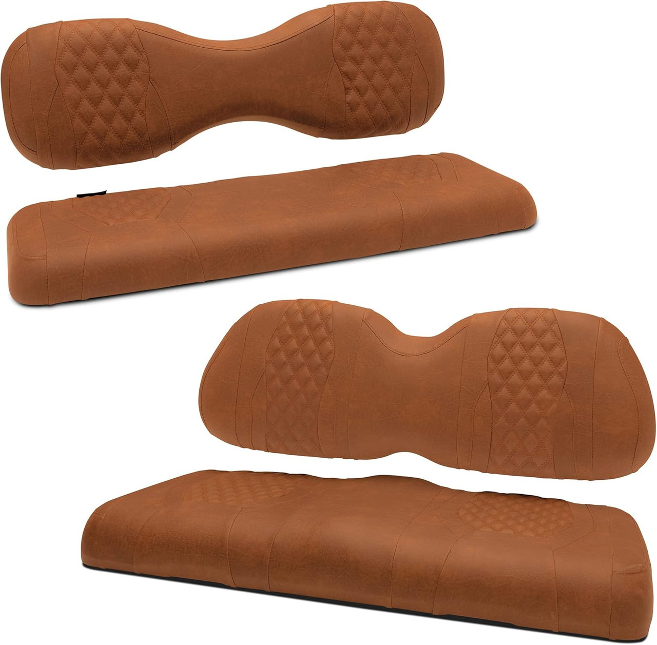 MODZ SCALEZ Golf Cart Front and Rear Seat Covers - RUST