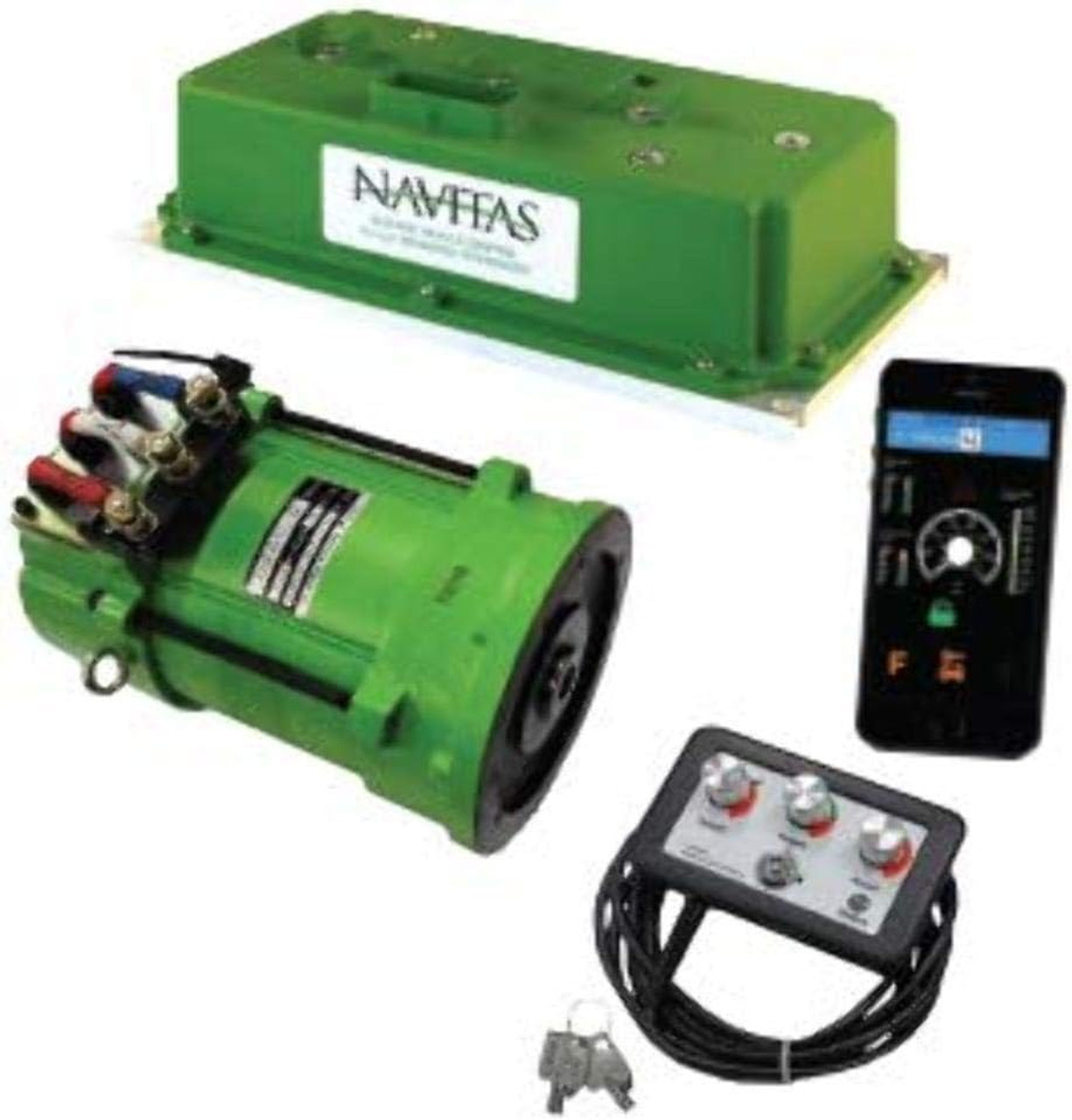 Navitas DC to AC Conversion Kit for EZGO S4, L6, MPT Golf Carts | Compatible with Models with Curtis 1268 ITS | High Speed/Torque 5KW AC Motor & 600A TAC2 Controller with Bluetooth OTF Programmer