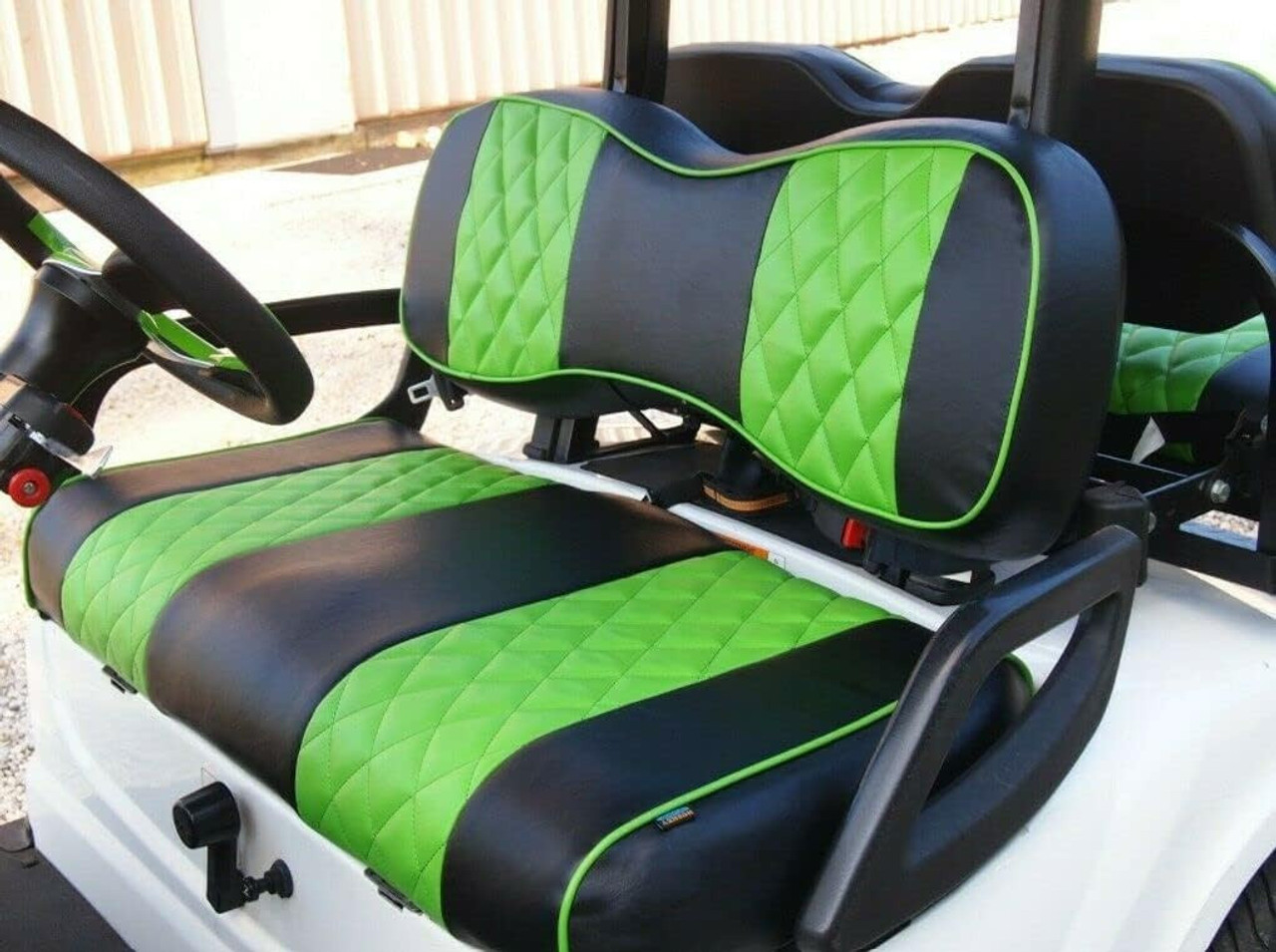 2PCS Golf Cart Front Seat Covers for for EZGO Freedom TXT 2014+, Valor Custom Two-Tone