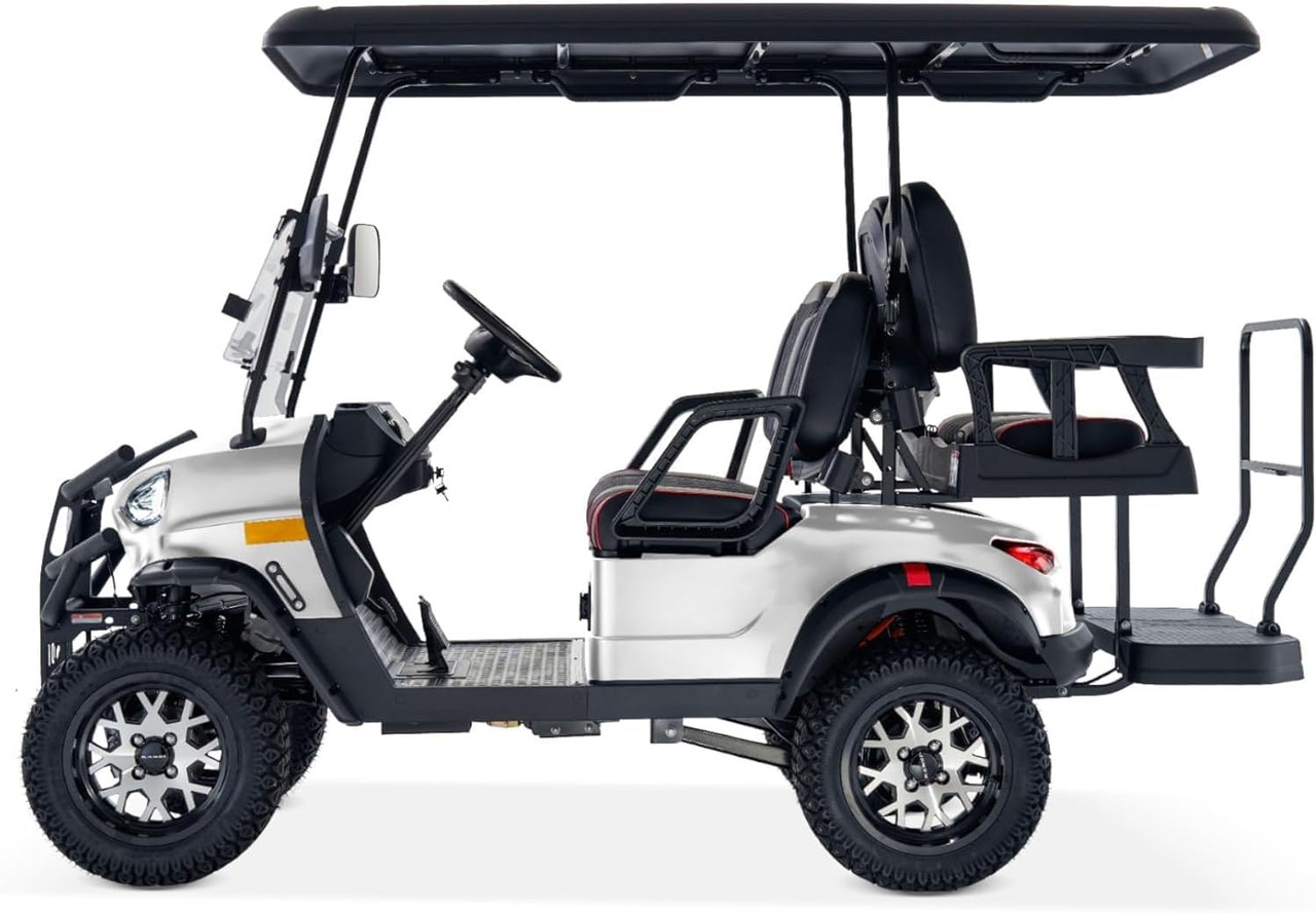 Kandi 4 Passenger Electric Cart with Lithium Battery (WHITE)