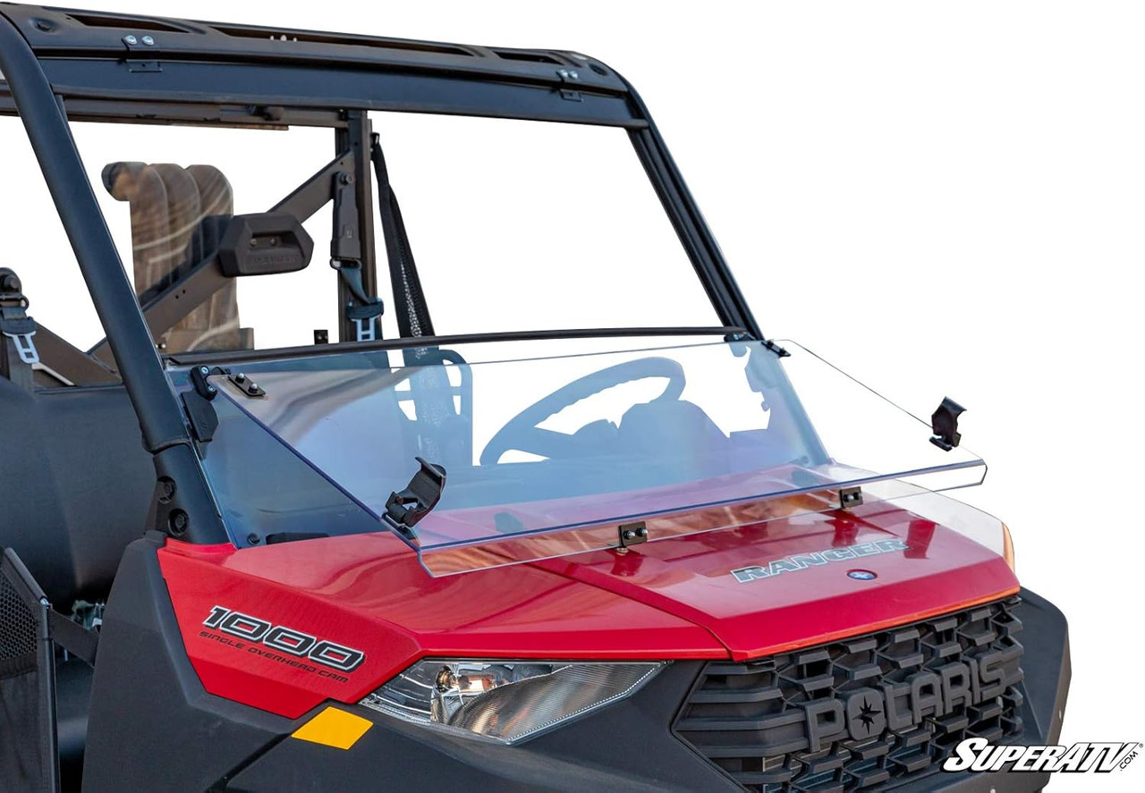 Scratch Resistant 3-in-1 Flip Windshield for 2018+ Polaris Ranger XP 1000