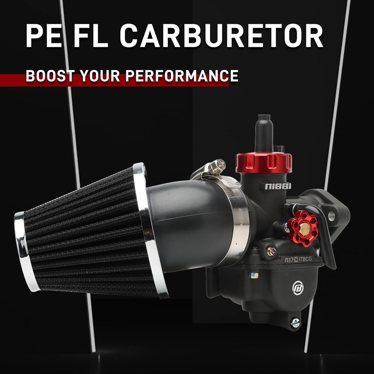 NIBBI PE24 Carburetor Kit, 24mm carburetor with Carb Jets