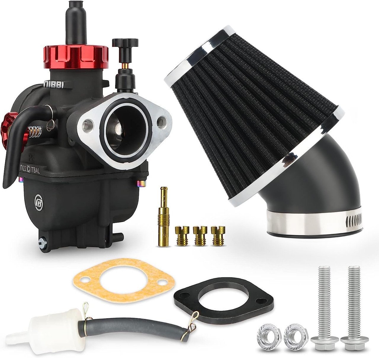 NIBBI PE24 Carburetor Kit, 24mm carburetor with Carb Jets