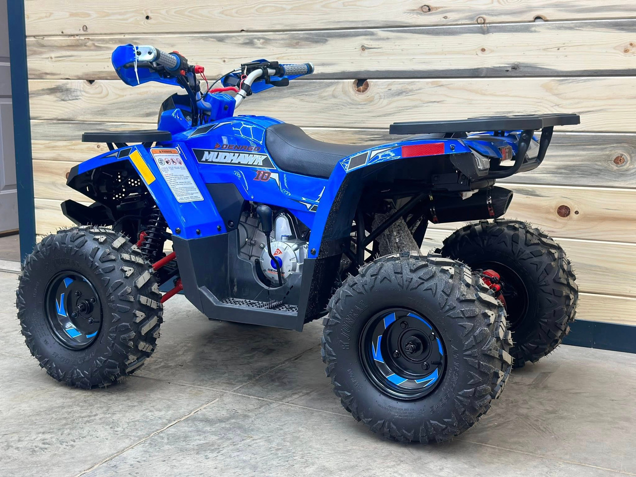“2026 Denago Mudhawk 10 Blue youth ATV – fully assembled or crate option”