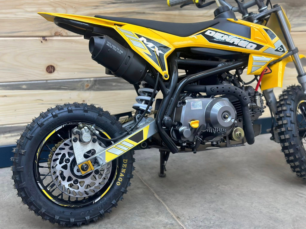 Denago MX Yellow – 110cc Electric Start Pit Bike | East Central Sports