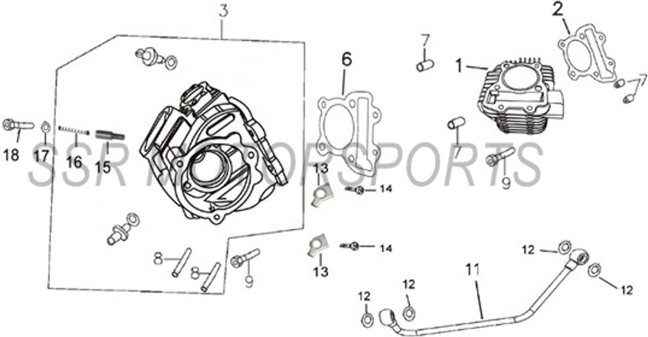 Cylinder for SSR SR170TR and SSR TX170
