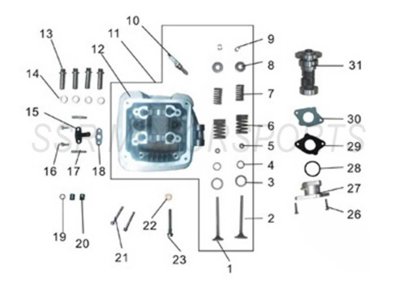 CYLINDER HEAD ASSEMBLY FOR SR189