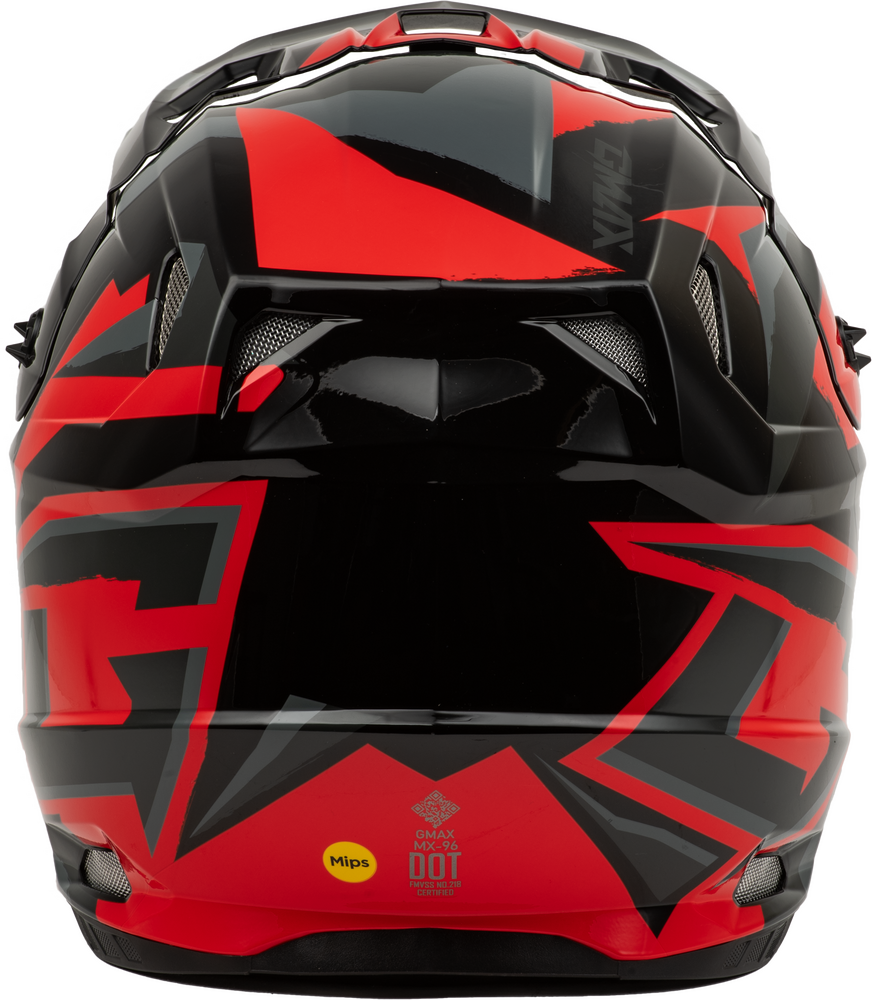 GMAX MX-96S SPLINTER HELMET BLACK/RED