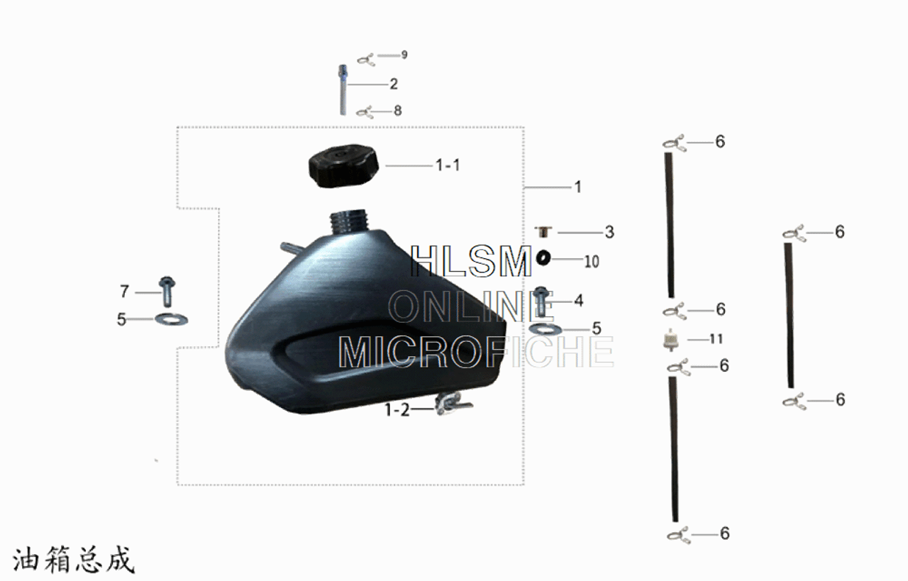 Fuel Tank Assembly for Kayo KMB60 (24 & Newer)