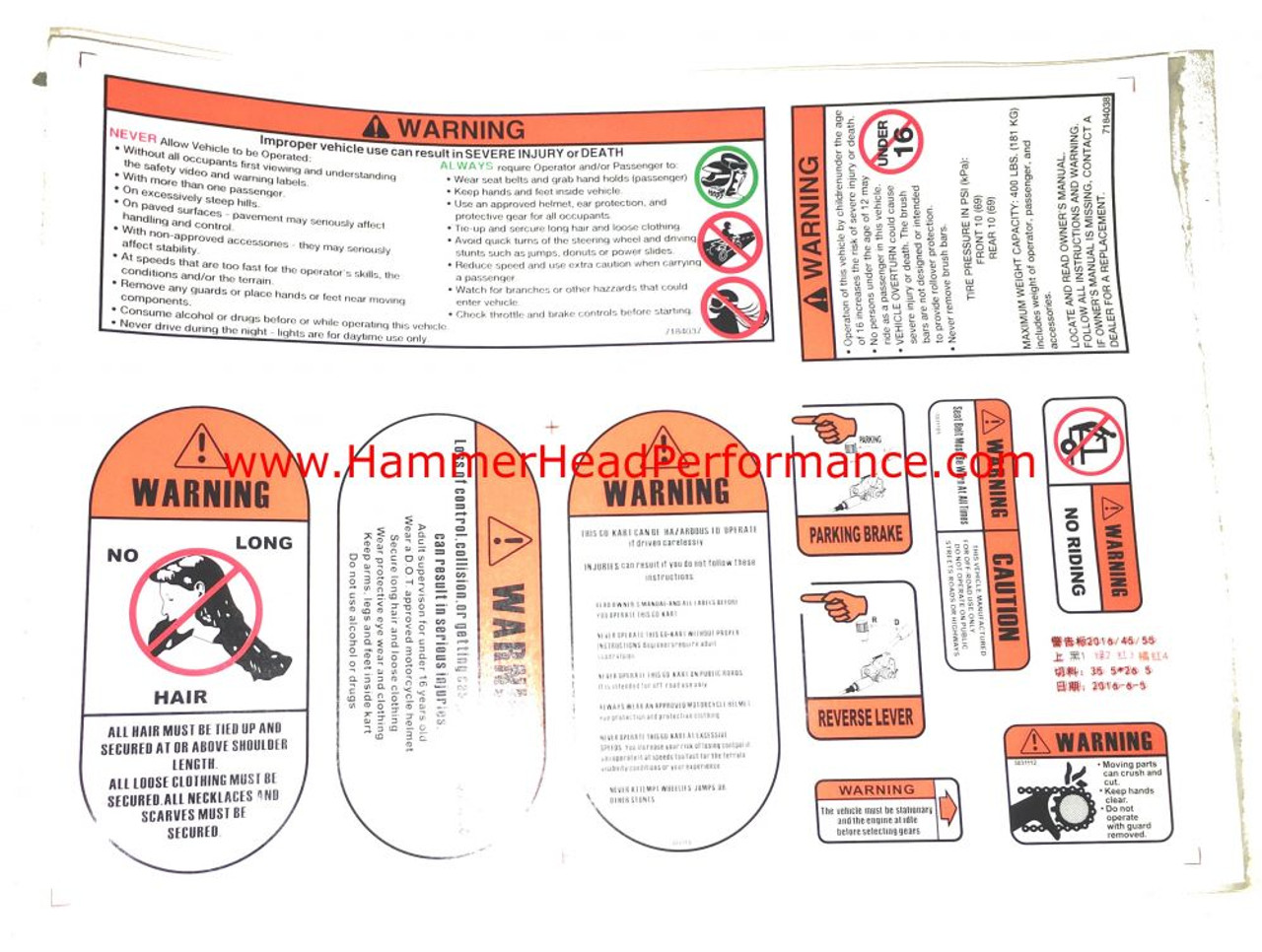 Stop Read Directions  Warning Stickers for Product Assembly