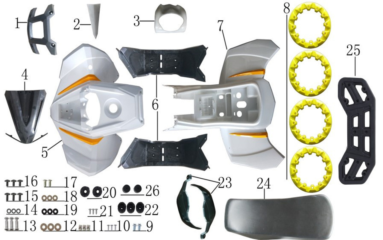 (06) Trailhawk 10|Tao Rex| Left & Right Footrest (Pair)