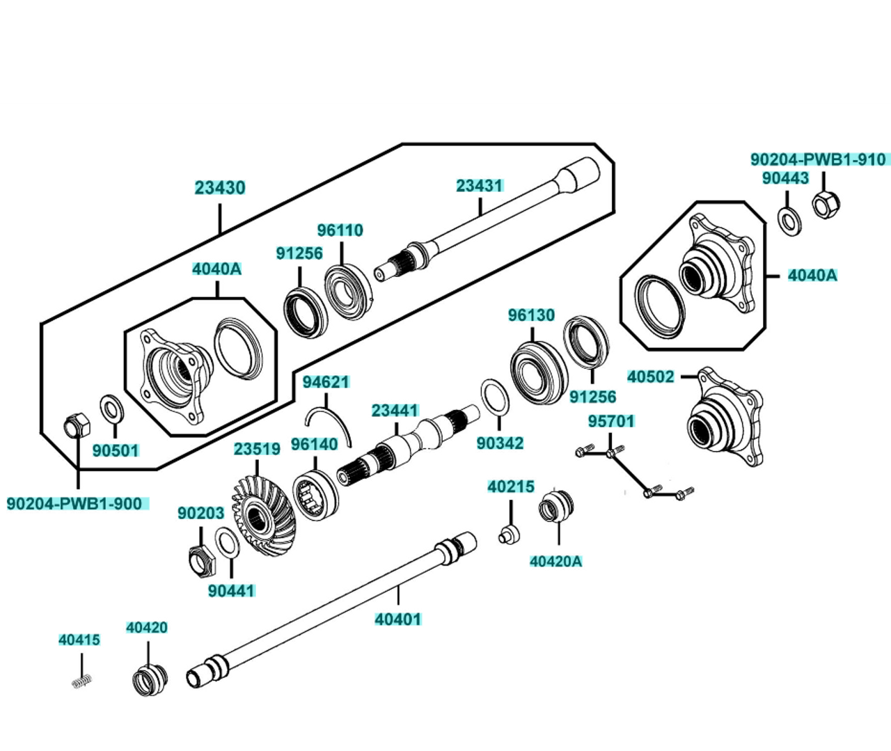 KYMCO UXV 450i Front Drive Shaft