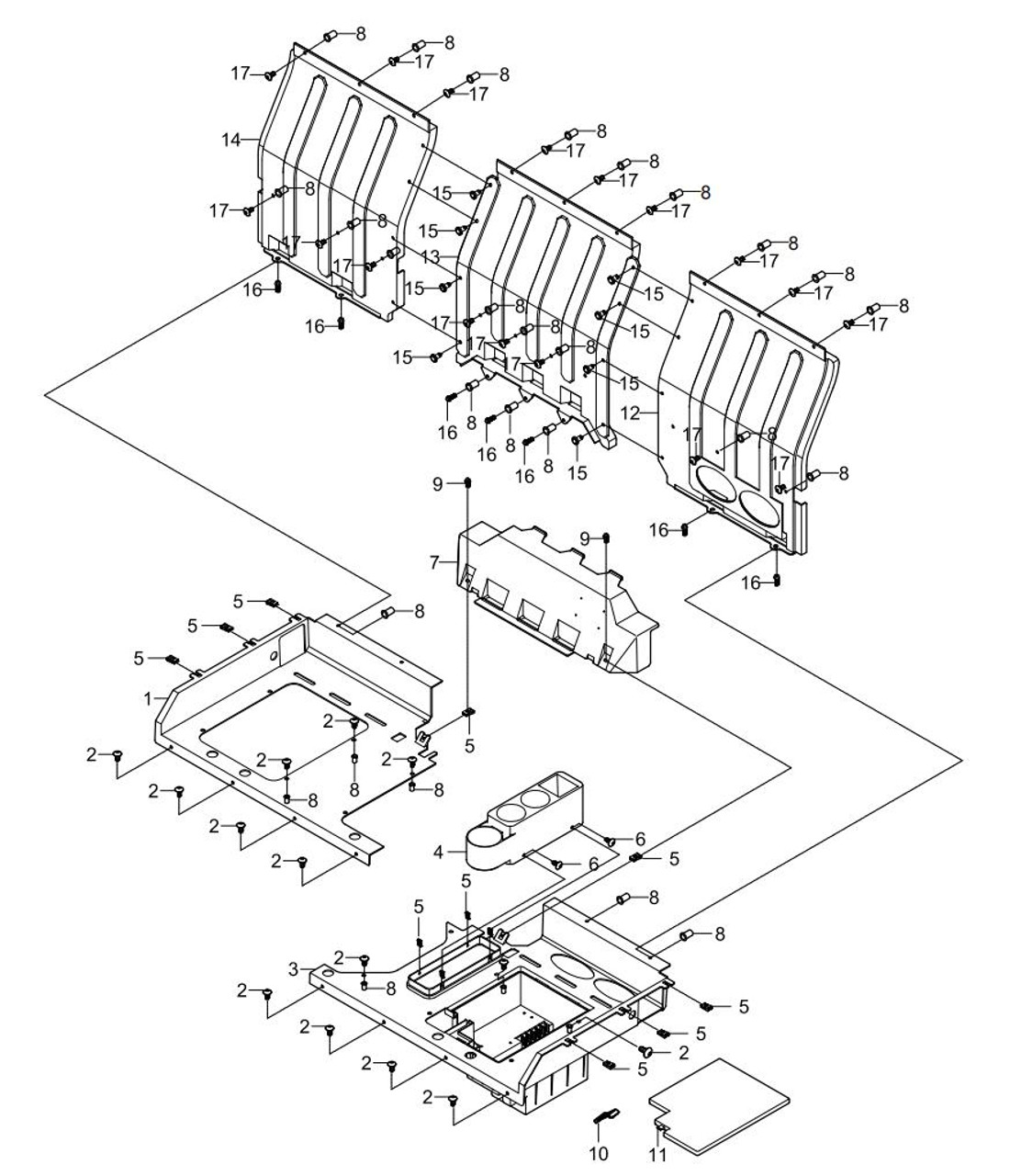 2023 Aodes Desertcross 1000-6 HVAC (Interior Plastic Parts 2)