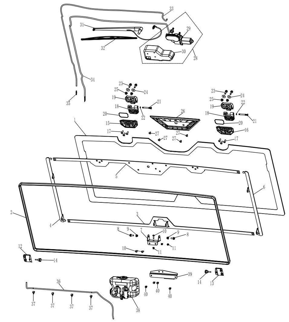 2023 Aodes Desertcross 1000-6 HVAC (Front Windshield)