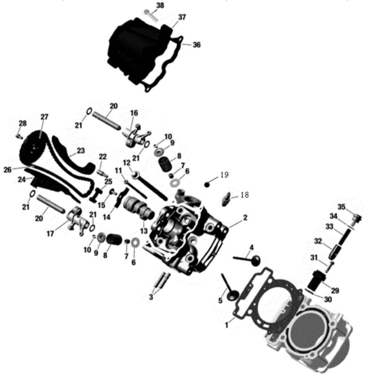 2023 Aodes Desertcross 1000-6 HVAC (Cylinder 1 Head Assembly)