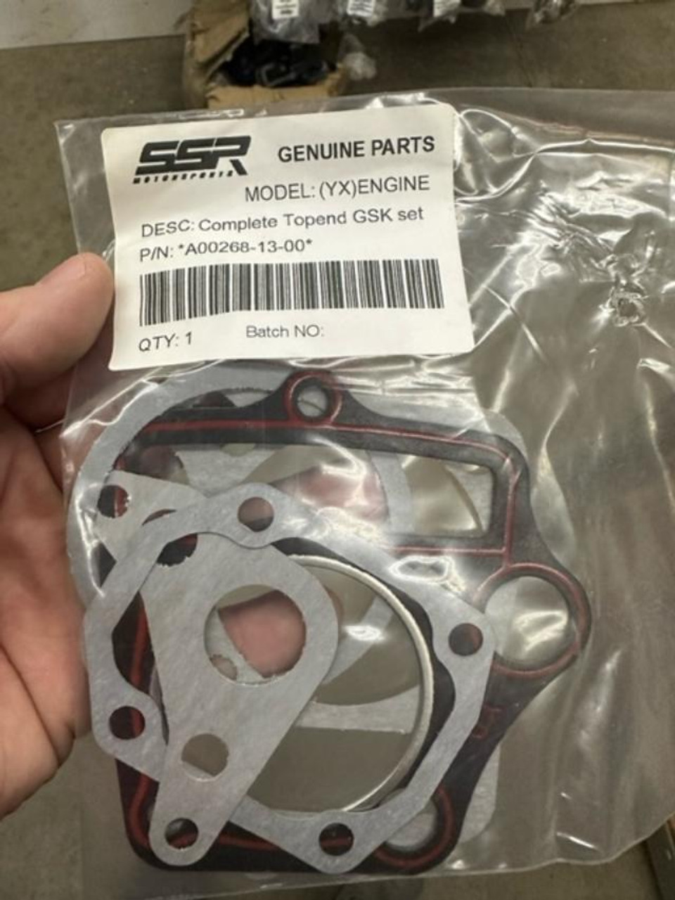 Complete Top End Gasket Set (YX125) (SR125/SR125SEMI/TR125/TR125BW)