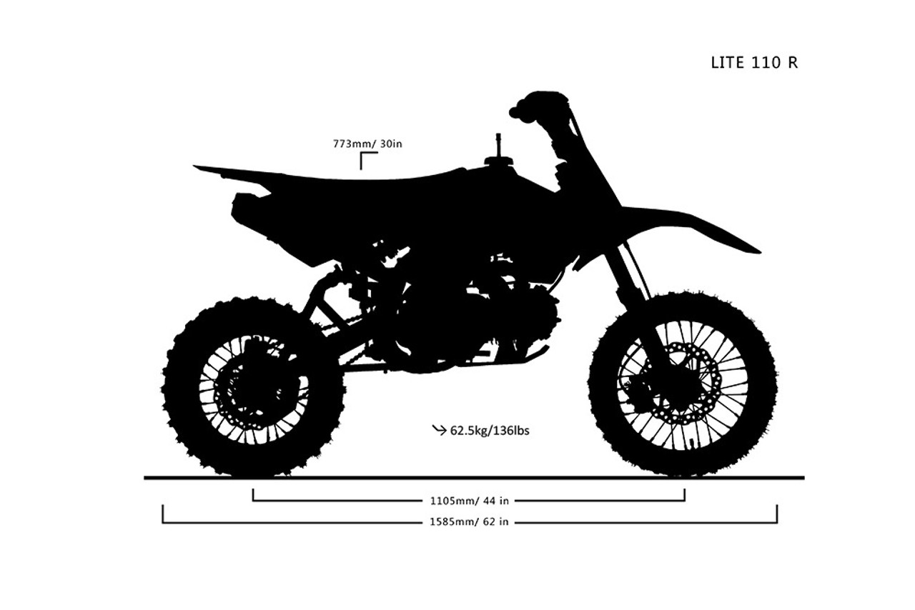 2022 YCF LITE START 110 RACE W/CLUTCH & KICKSTART