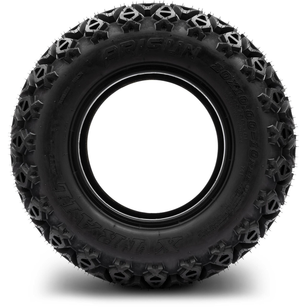 Arisun X-Trail Series All Terrain Golf Cart Tire - 20x10-10 (6-Ply)