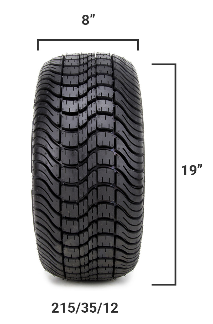 Arisun Cruze Street Golf Cart Tire 215/35-12 DOT (4 Ply)