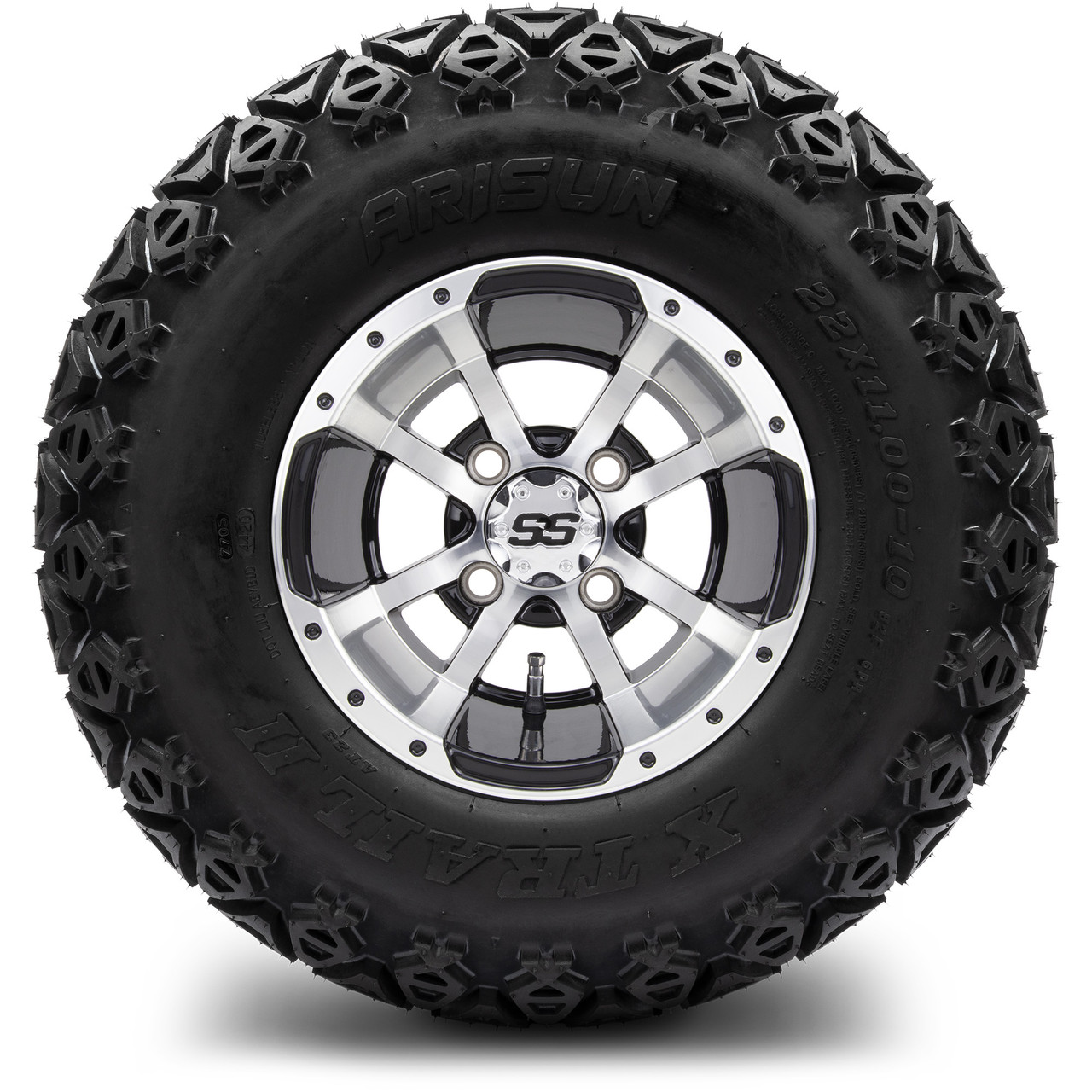 MODZ 10" Storm Trooper Machined Black Wheels & Off-Road Tires Combo