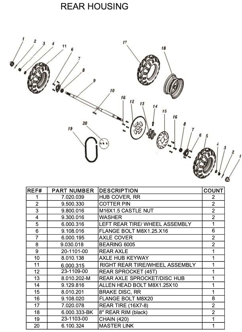 2015-2016 HAMMERHEAD MUDHEAD 208R PARTS SCHEMATIC