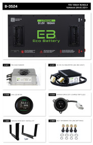 Eco Lithium Battery Complete Bundle for 2010-2013 Yamaha Drive/Drive2 70V 105Ah Eco Lithium Battery Complete Bundle for 2010-2013 Yamaha Drive/Drive2 70V 105Ah