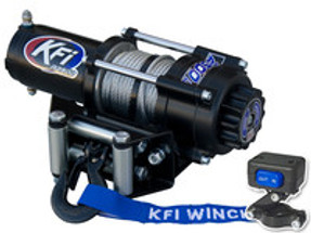 Winch Details:
Whether its on a winding trail, plowing snow or deep in the mud, a reliable winch is the most important accessory a rider can have.  Equip your ATV, UTV or SxS with a KFI WINCH and feel confident you can pull yourself out of any situation.  This 2500lb ATV Series winch features quality cast aluminum and durable steel components, water resistant seals to keep the elements out, a standard 4-hole mounting design and a heavy duty all metal turn clutch.  It is also backed by a "KFI 1-Year Limited Warranty".  The KFI A2500 winch comes with everything you need other than an ATV model specific winch mount.  Everything shown is included along with detailed installation instructions and hardware to mount your winch to a model specific ATV winch mount.
 
Winch Includes:
 
Take control of your winch with the included Mini-Rocker Switch. It comes with an adjustable bracket to mount on to your ATV's handlebars. This allows you to control your winch with just the touch of your finger, never having to let go of your handlebars.
 
The included Heavy Duty Electric Contactor protects your ATV's electrical system and switches the power distribution of your winch that is controlled from your switches.
 
A2500-R2 Specifications
Model	A2500-R2 ATV Series
Rated Line Pull	2500 lbs.
Motor	12V DC, 1.1 hp Permanent Magnet
Gear Ratio	171:1
Gear/Transmission	All-metal Planetary Gear Drive
Brake	Dynamic and Mechanical
Clutch (free spooling)	All Metal Cam Activated Freespool
Drum Size	1.5" (D) x 3.15" (L)
Cable	3/16" (D) x 45.9' (L)
Fairlead	Multi-directional Roller
Control	Deluxe Handlebar-Mounted Mini-Rocker Control Switch
Winch Dimensions	12.67" L x 4.06" D x 4.29" H
Mount Plate	Fairlead Mount Only (A Model Specific Mount is necessary for your make and model ATV)
Mounting Bolt Pattern	3.00" x 4.875" (4-Hole)
Recommended Battery	12 Amp/hour minimum
Warranty	Limited 1 Year
Winch Weight	25.7 lbs. (complete kit) Winch Details:
Whether its on a winding trail, plowing snow or deep in the mud, a reliable winch is the most important accessory a rider can have.  Equip your ATV, UTV or SxS with a KFI WINCH and feel confident you can pull yourself out of any situation.  This 2500lb ATV Series winch features quality cast aluminum and durable steel components, water resistant seals to keep the elements out, a standard 4-hole mounting design and a heavy duty all metal turn clutch.  It is also backed by a "KFI 1-Year Limited Warranty".  The KFI A2500 winch comes with everything you need other than an ATV model specific winch mount.  Everything shown is included along with detailed installation instructions and hardware to mount your winch to a model specific ATV winch mount.
 
Winch Includes:
 
Take control of your winch with the included Mini-Rocker Switch. It comes with an adjustable bracket to mount on to your ATV's handlebars. This allows you to control your winch with just the touch of your finger, never having to let go of your handlebars.
 
The included Heavy Duty Electric Contactor protects your ATV's electrical system and switches the power distribution of your winch that is controlled from your switches.
 
A2500-R2 Specifications
Model	A2500-R2 ATV Series
Rated Line Pull	2500 lbs.
Motor	12V DC, 1.1 hp Permanent Magnet
Gear Ratio	171:1
Gear/Transmission	All-metal Planetary Gear Drive
Brake	Dynamic and Mechanical
Clutch (free spooling)	All Metal Cam Activated Freespool
Drum Size	1.5" (D) x 3.15" (L)
Cable	3/16" (D) x 45.9' (L)
Fairlead	Multi-directional Roller
Control	Deluxe Handlebar-Mounted Mini-Rocker Control Switch
Winch Dimensions	12.67" L x 4.06" D x 4.29" H
Mount Plate	Fairlead Mount Only (A Model Specific Mount is necessary for your make and model ATV)
Mounting Bolt Pattern	3.00" x 4.875" (4-Hole)
Recommended Battery	12 Amp/hour minimum
Warranty	Limited 1 Year
Winch Weight	25.7 lbs. (complete kit)