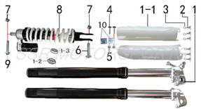 FRONT FORK SET with Rear Shock Package (SSR SR189/XD250) FREE SHIPPING!! FRONT FORK SET with Rear Shock Package (SSR SR189/XD250) FREE SHIPPING!!