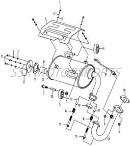 Muffler Assembly for SSR Bison 500 (Free Shipping) Muffler Assembly for SSR Bison 500 (Free Shipping)