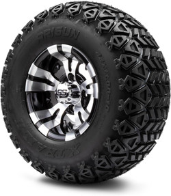 MODZ Vampire 10" Golf Cart Wheels and Arisun X-Trail (22x11-10) All-Terrain Golf Cart Tires Combo - Set of 4 MODZ Vampire 10" Golf Cart Wheels and Arisun X-Trail (22x11-10) All-Terrain Golf Cart Tires Combo - Set of 4