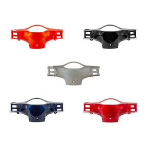 The image showcases the Rear Handle Bar Cover for Wolf Lucky 50cc and Lucky II 150cc, a premium replacement part designed to enhance the aesthetics and protection of your scooter's rear handlebar area. The cover is available in multiple colors, including Black, Blue, Orange, Red, and White, allowing for customization to match your scooter's style. Its durable plastic construction ensures long-lasting performance, while the easy installation process makes it a convenient upgrade or replacement option. Perfect for maintaining the appearance and protection of your scooter. The image showcases the Rear Handle Bar Cover for Wolf Lucky 50cc and Lucky II 150cc, a premium replacement part designed to enhance the aesthetics and protection of your scooter's rear handlebar area. The cover is available in multiple colors, including Black, Blue, Orange, Red, and White, allowing for customization to match your scooter's style. Its durable plastic construction ensures long-lasting performance, while the easy installation process makes it a convenient upgrade or replacement option. Perfect for maintaining the appearance and protection of your scooter.