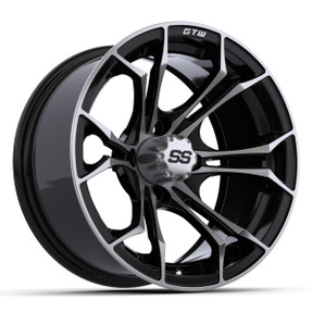 14″ GTW® Spyder Black with Machined Accents Wheel 14″ GTW® Spyder Black with Machined Accents Wheel