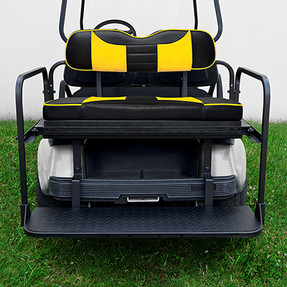 RHOX Rhino Seat Kit, Rally Black/Yellow, Club Car DS RHOX Rhino Seat Kit, Rally Black/Yellow, Club Car DS