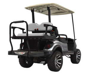 MadJax Genesis 300 Aluminum Rear Flip Seat with Standard Grey Cushions - Yamaha Drive2 MadJax Genesis 300 Aluminum Rear Flip Seat with Standard Grey Cushions - Yamaha Drive2